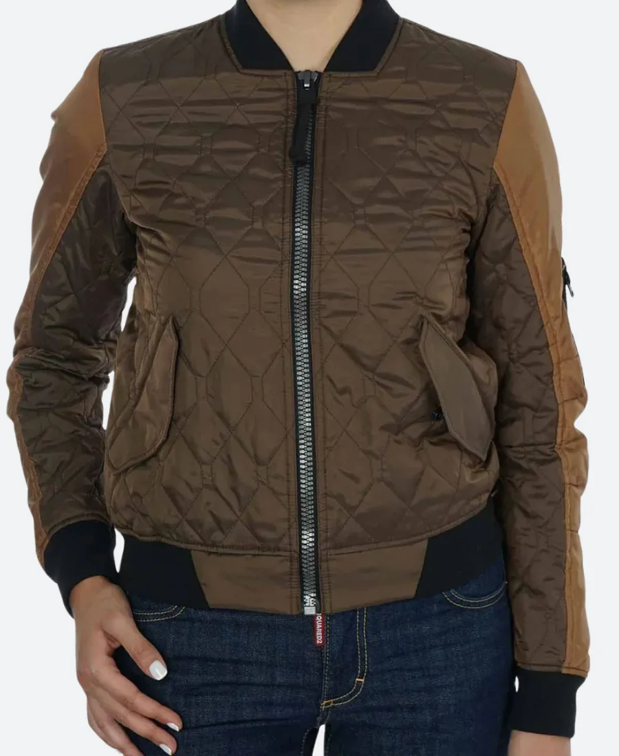 Agents of Shield Elizabeth Henstridge Quilted Bomber Jacket