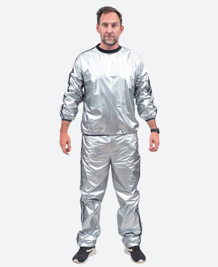 Todd & Margo Shiny Silver Workout Costume