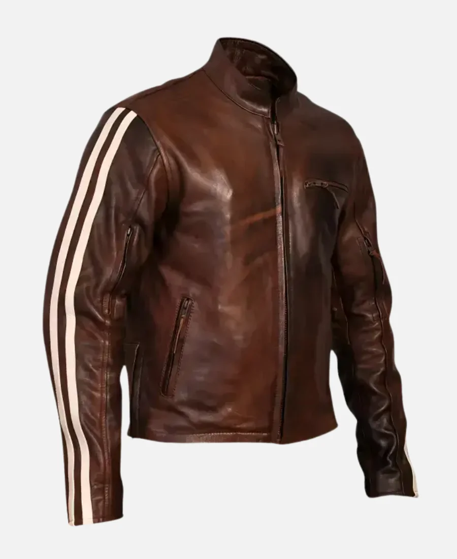 Tivoli Retro Brown Cruiser Leather Jacket