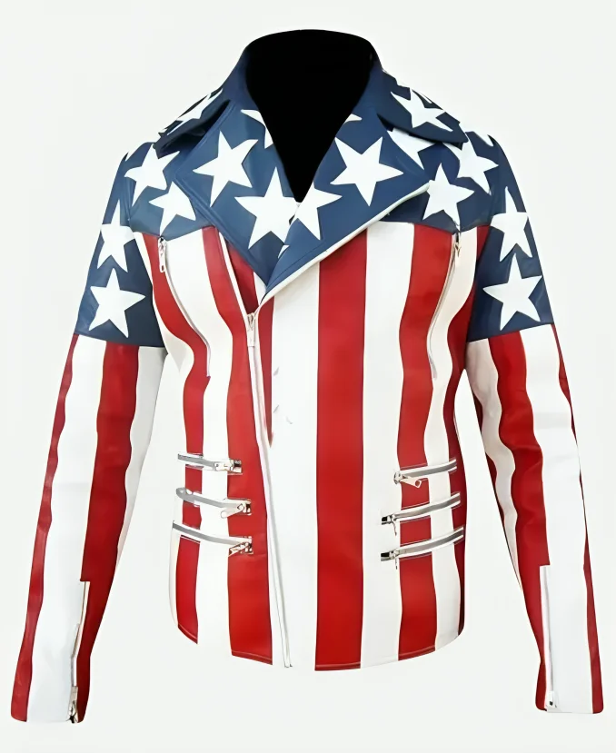 American Flag Leather Jacket